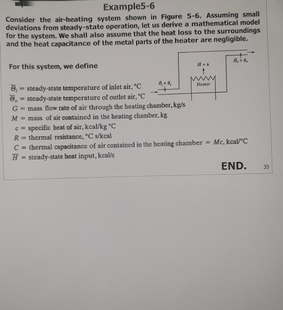 Solved Consider the air-heating system shown in Figure 5-6. | Chegg.com