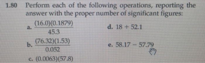 Solved Perform each of the following operations, reporting | Chegg.com