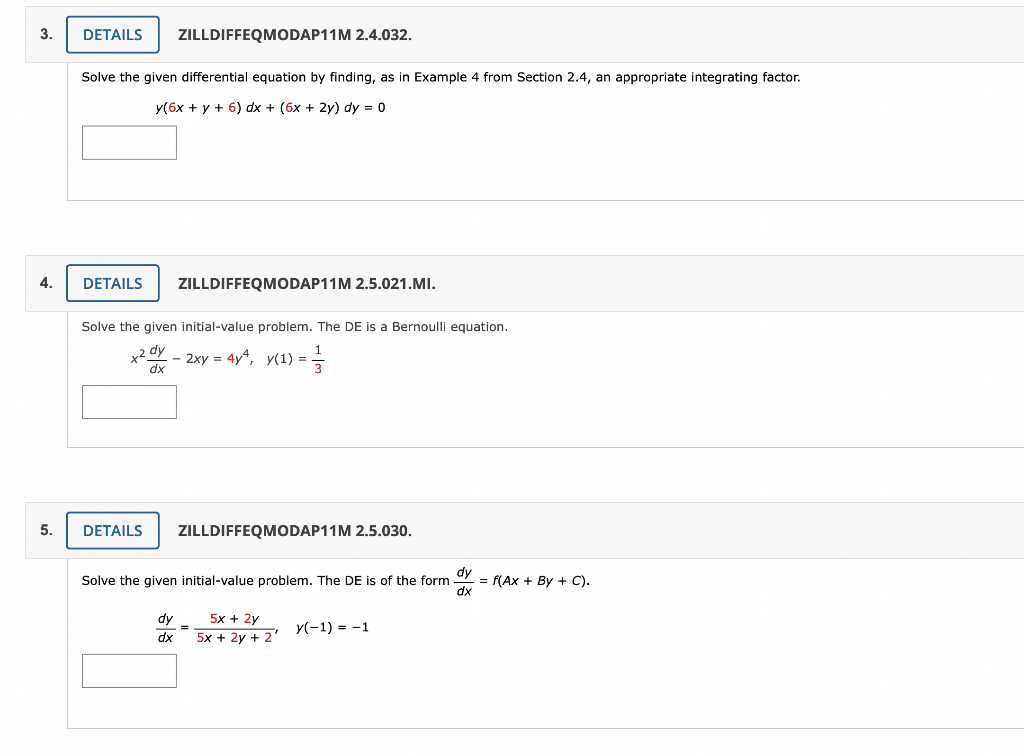 Solved ZILLDIFFEQMODAP11M 2.4.032. Solve the given | Chegg.com