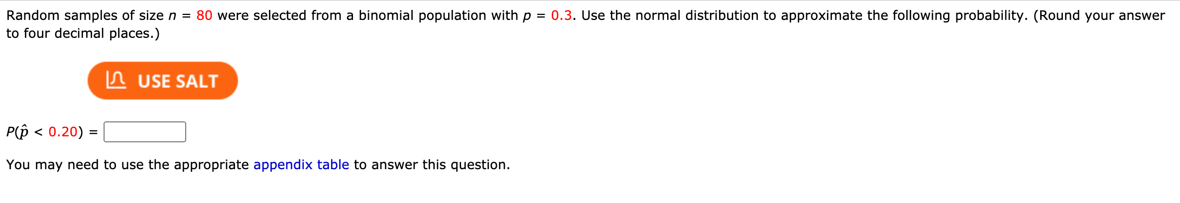 Solved Random samples of size n = 80 were selected from a | Chegg.com