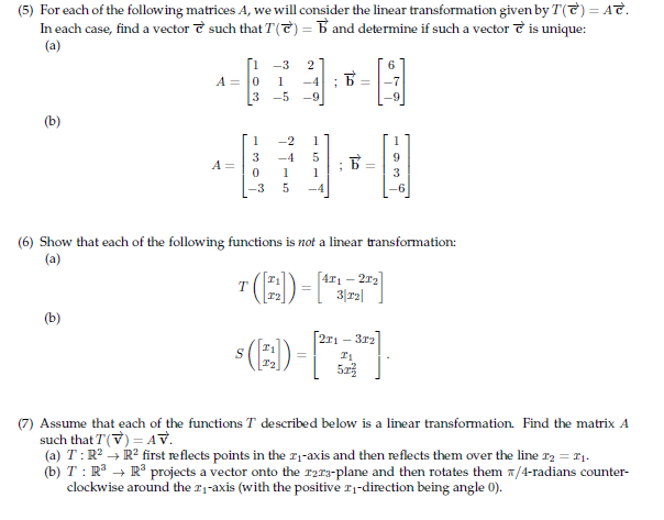 Solved (5) For each of the following matrices A, we will | Chegg.com