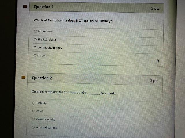Solved Question 1 2 pts Which of the following does NOT | Chegg.com