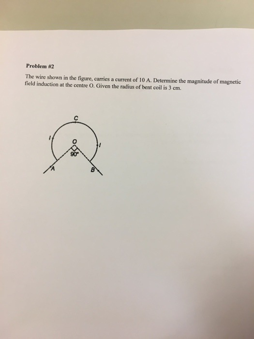Solved Problem! #2 The wire shown in the figure, carries a | Chegg.com