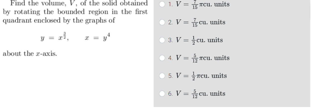 Solved Find The Volume V Of The Solid Obtained By Rotating