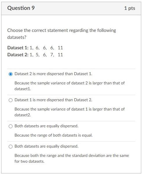 Solved Question 9 1 pts Choose the correct statement | Chegg.com