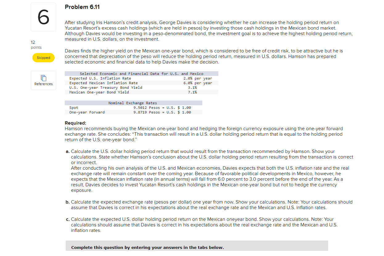 Solved Problem 6.11After studying Iris Hamson's credit | Chegg.com