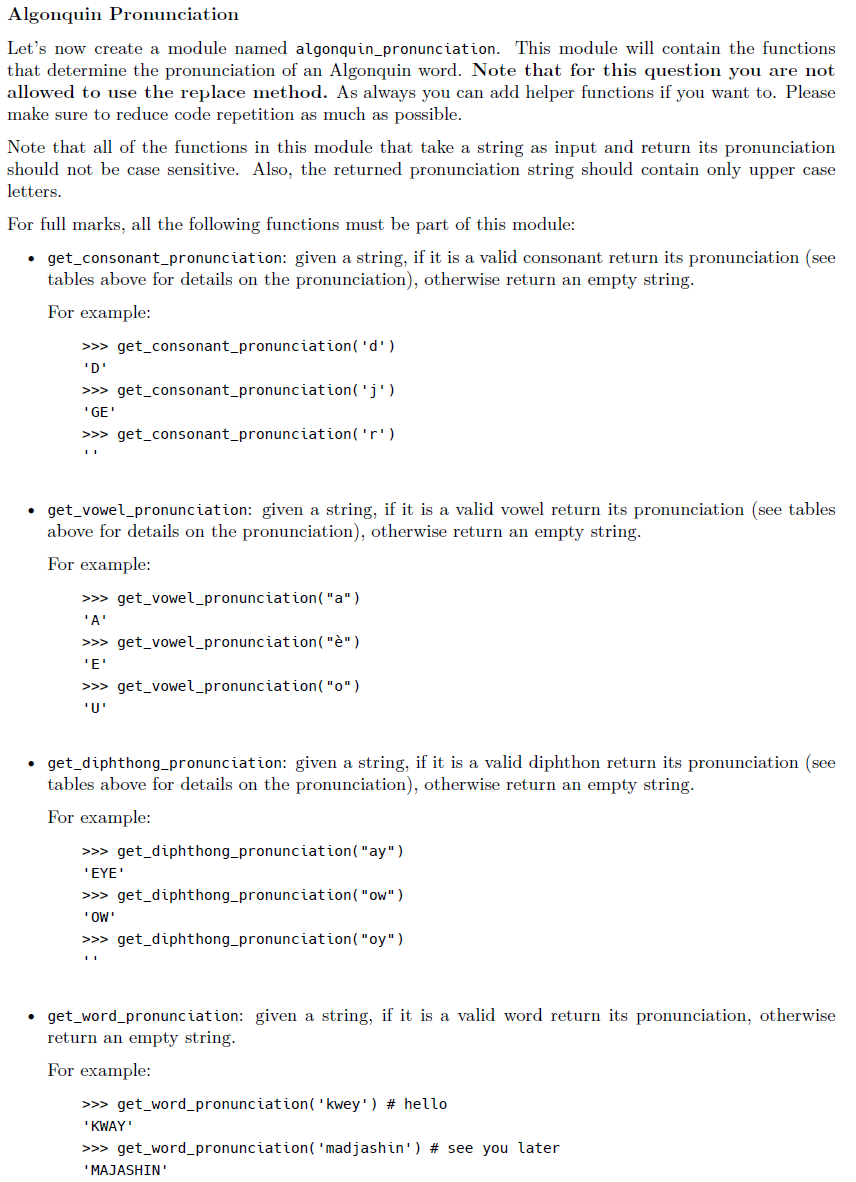 Question 2 Algonquin Words (40 points) Most