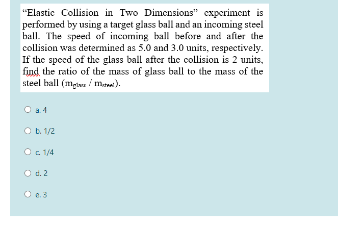 Solved "Elastic Collision in Two Dimensions” experiment is | Chegg.com