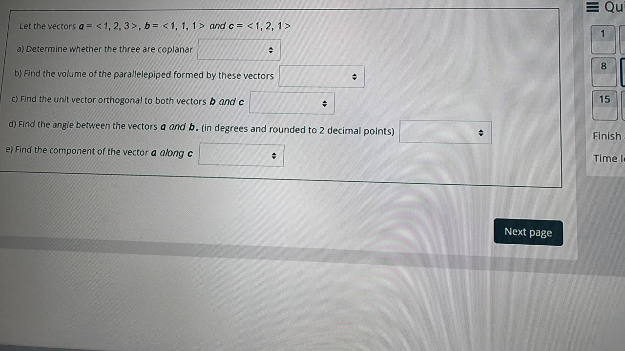 Solved E Qui Let the vectors a = , b= and | Chegg.com
