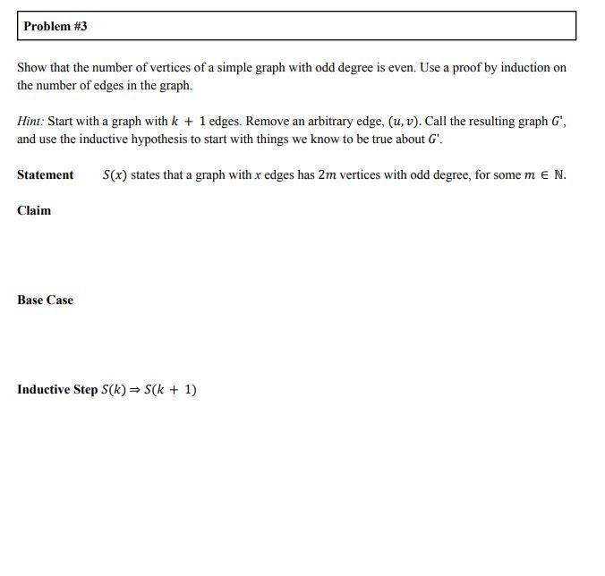 Solved Show That The Number Of Vertices Of A Simple Graph 0574