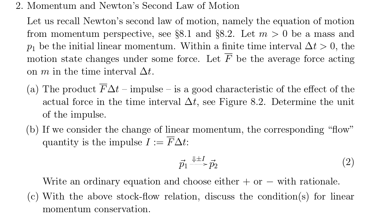 differentiate momentum from impulse state newton's 2nd law of motion
