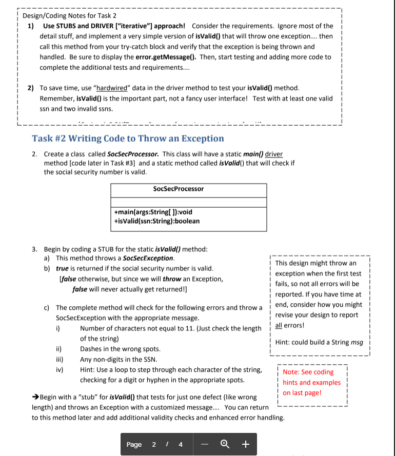 Solved Exceptions In this assignment, you will create a | Chegg.com