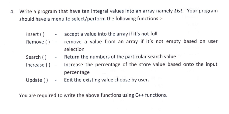 Solved Write a program that have ten integral values into an | Chegg.com