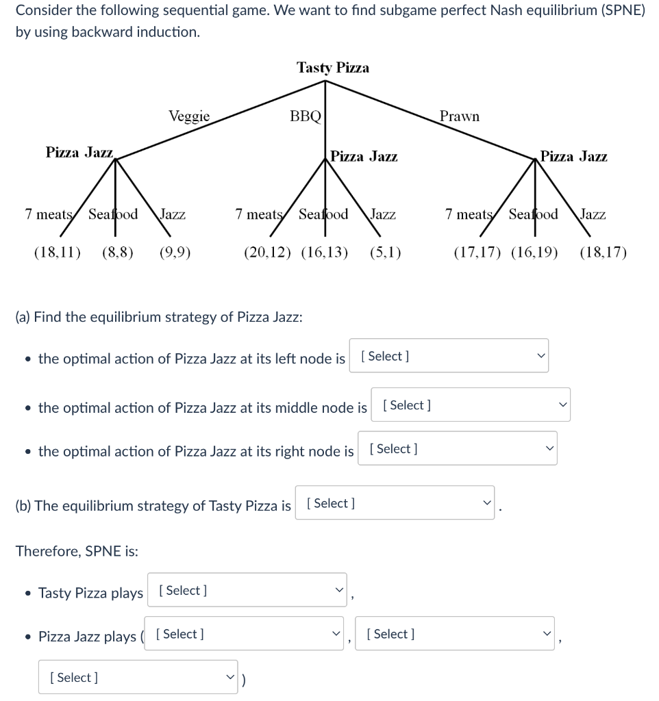 Solved Consider the following sequential game. We want to | Chegg.com