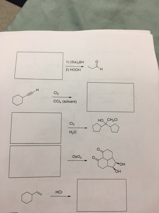 Solved 1 O3 H3 2 Ch32s H Cl2 Ch2cl2 Oh Oh Oh Oh 1 And