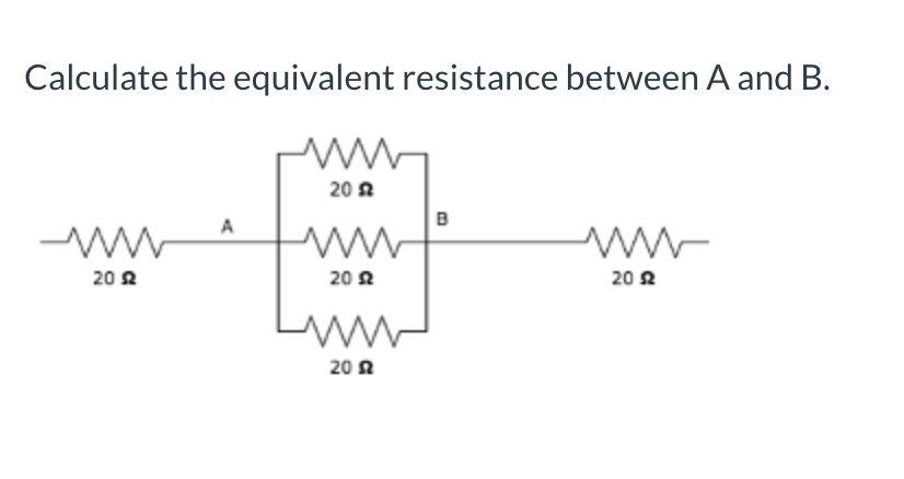 Solved Calculate The Equivalent Resistance Between A And B. | Chegg.com