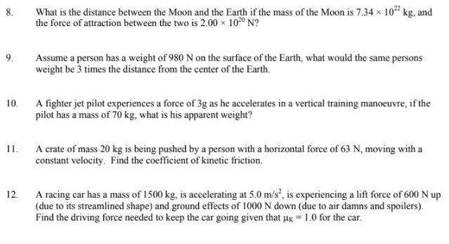 Solved 8. What is the distance between the Moon and the | Chegg.com