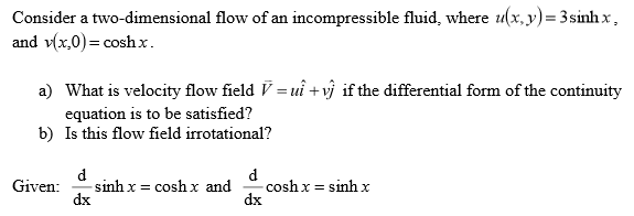 Solved Consider a two-dimensional flow of an incompressible | Chegg.com