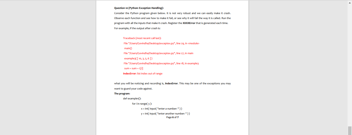 17. Python Exceptions Handling Python provides two very important