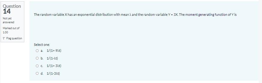 Solved The random variable X has an exponential distribution | Chegg.com