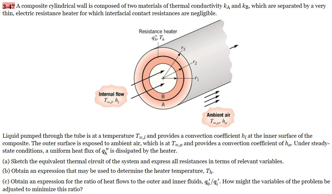 Solved 3:47 A composite cylindrical wall is composed of two 