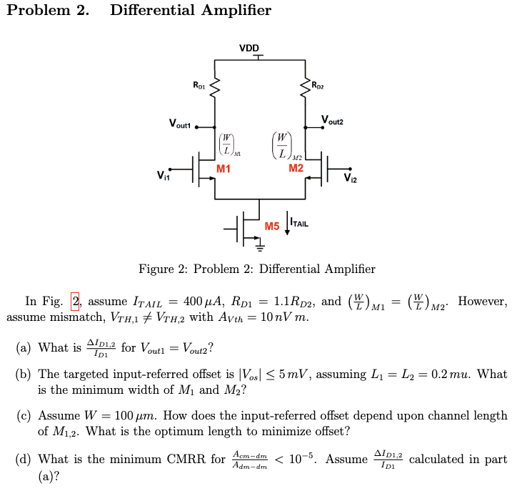 Solved Show me the steps to solve Problem 2. Differential | Chegg.com