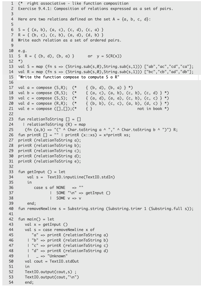 Exercise 9.4.1: Composition of relations expressed as | Chegg.com