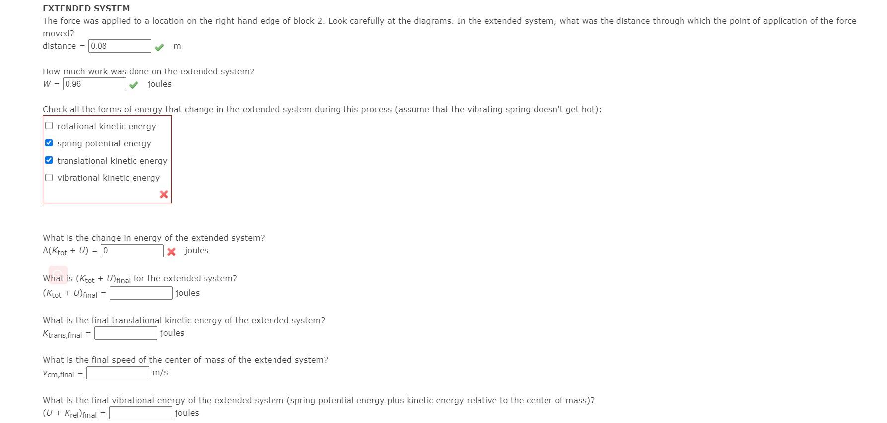 Solved Moving blocks connected by a spring Two identical