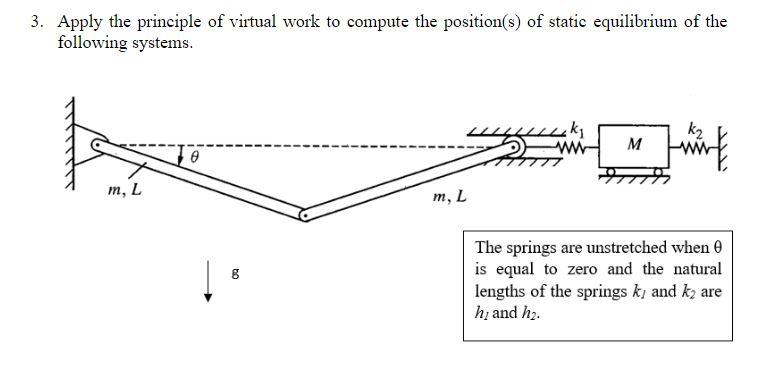 Solved 3. Apply the principle of virtual work to compute the | Chegg.com
