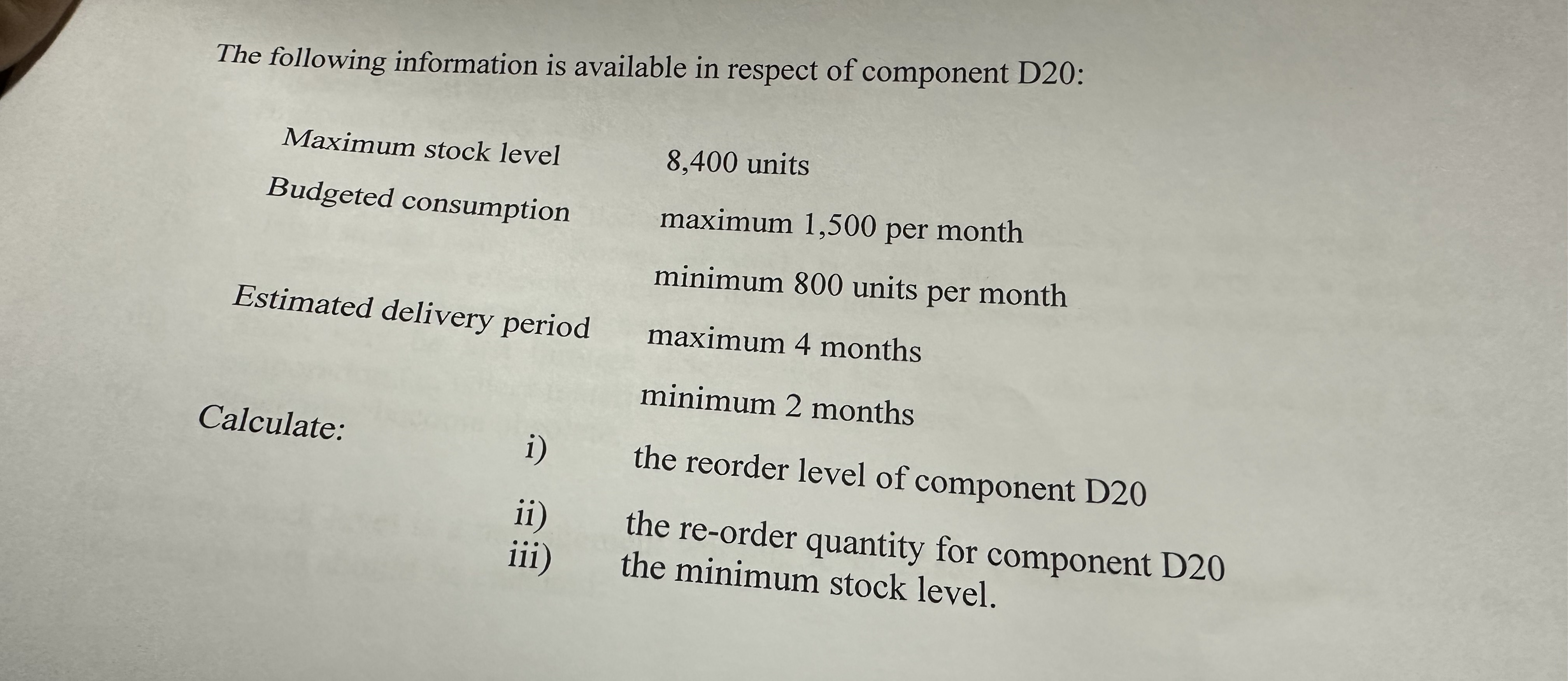 Solved The following information is available in respect of
