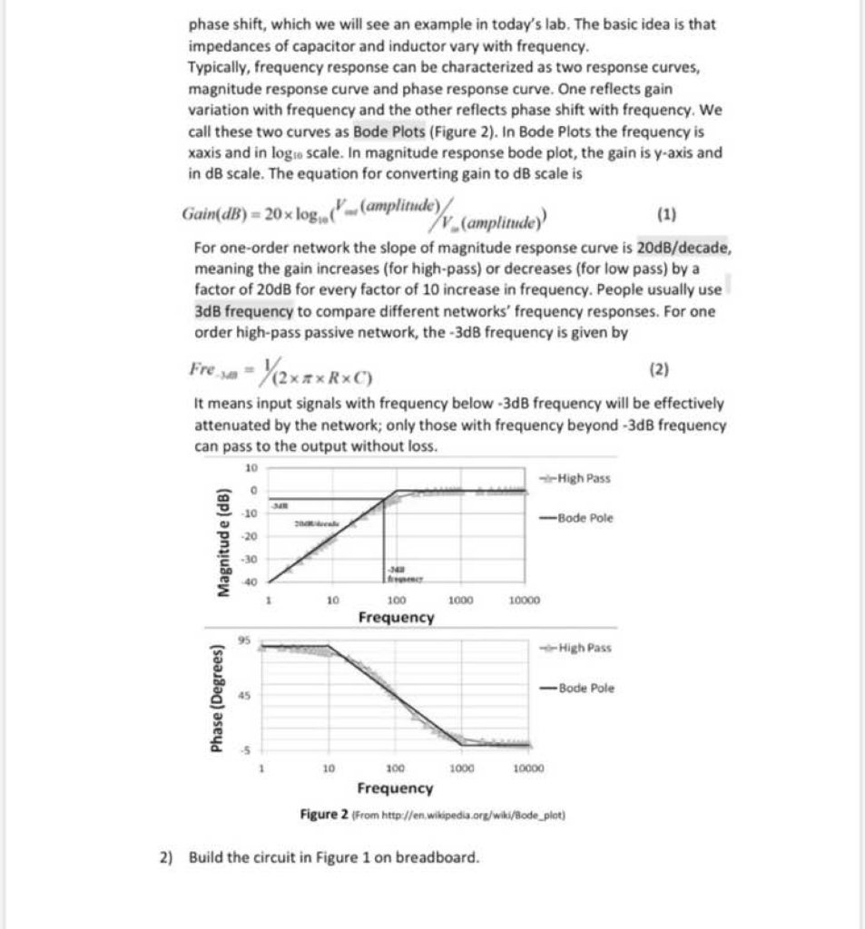 Solved Lab 11 Frequency Response Analysis of High-Pass | Chegg.com