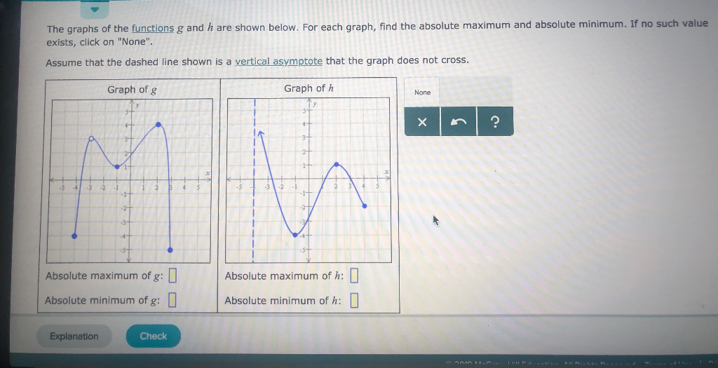 Solved The Graphs Of The Functions G And H Are Shown Below. 