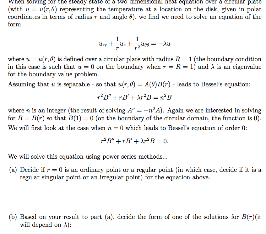 Solved When solving for the steady state of a two | Chegg.com