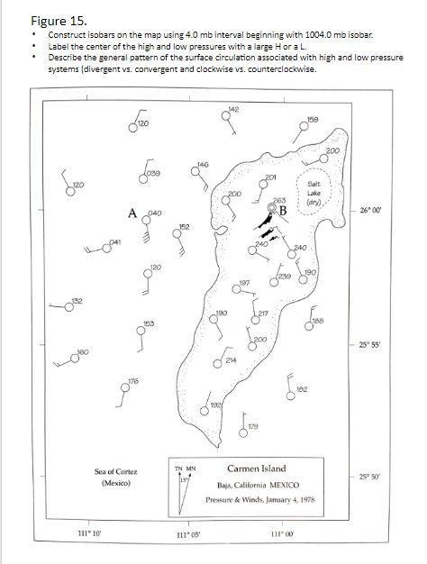 Solved Figure 15 Construct Isobars On The Map Using 4 0mb Chegg Com   PhpS6KJgt