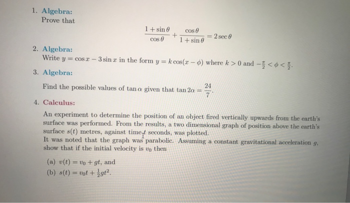 Solved I need help with questions 1 to 4 | Chegg.com
