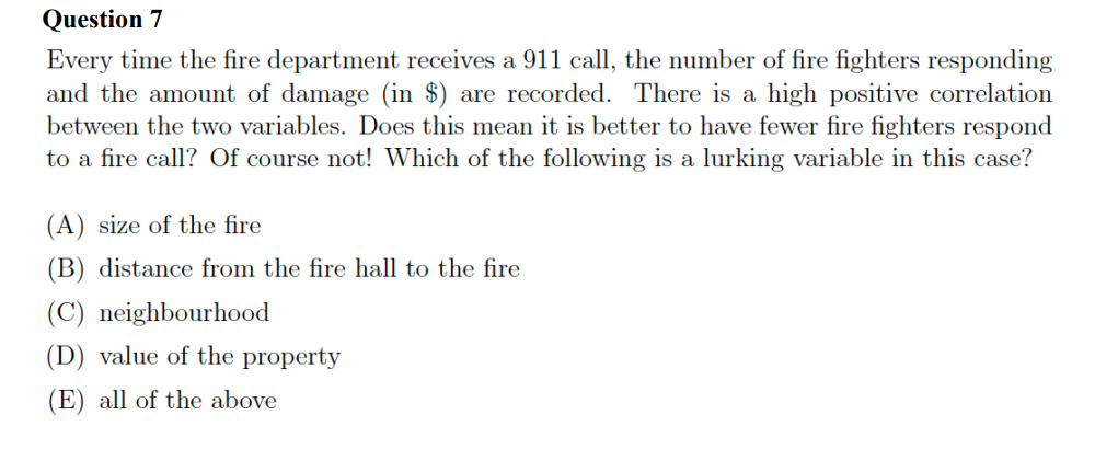 Solved Every time the fire department receives a 911 call, | Chegg.com