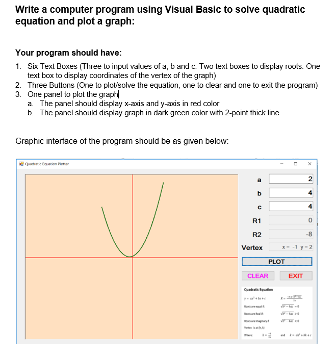 Write a computer program using Visual Basic to solve | Chegg.com