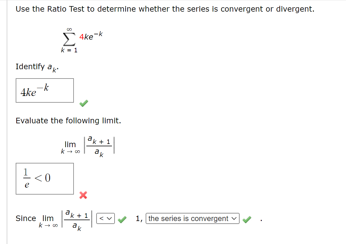 Solved Use the Ratio Test to determine whether the series is