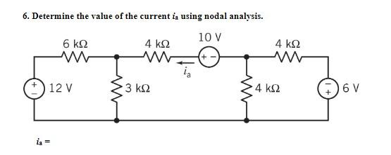 Solved 5. Determine the value of the current i, using mesh | Chegg.com