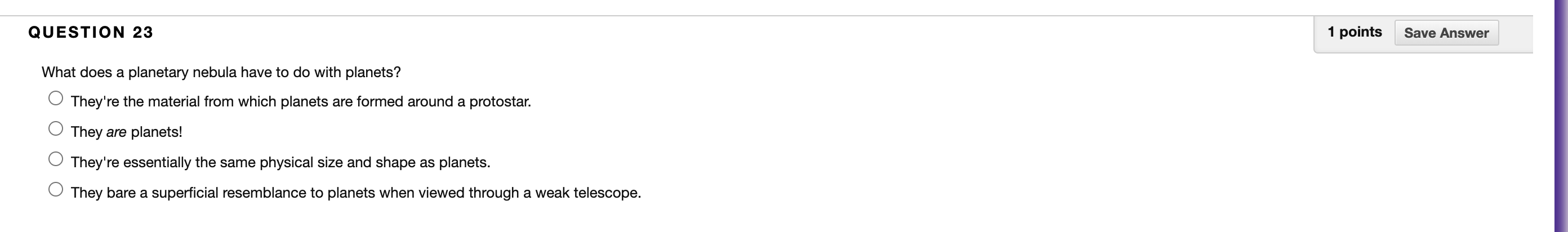 Solved QUESTION 23 1 points Save Answer What does a | Chegg.com