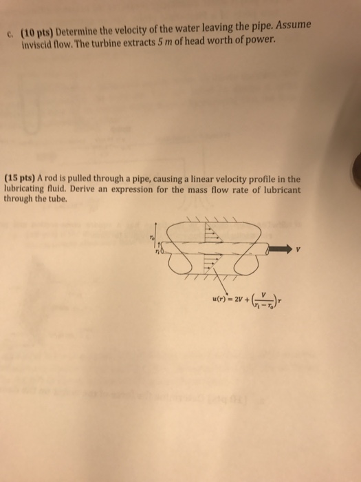 Solved Determine the velocity of the water leaving the pipe. | Chegg.com