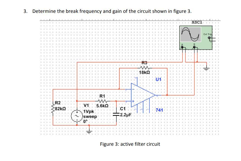 Solved 3. Determine the break frequency and gain of the