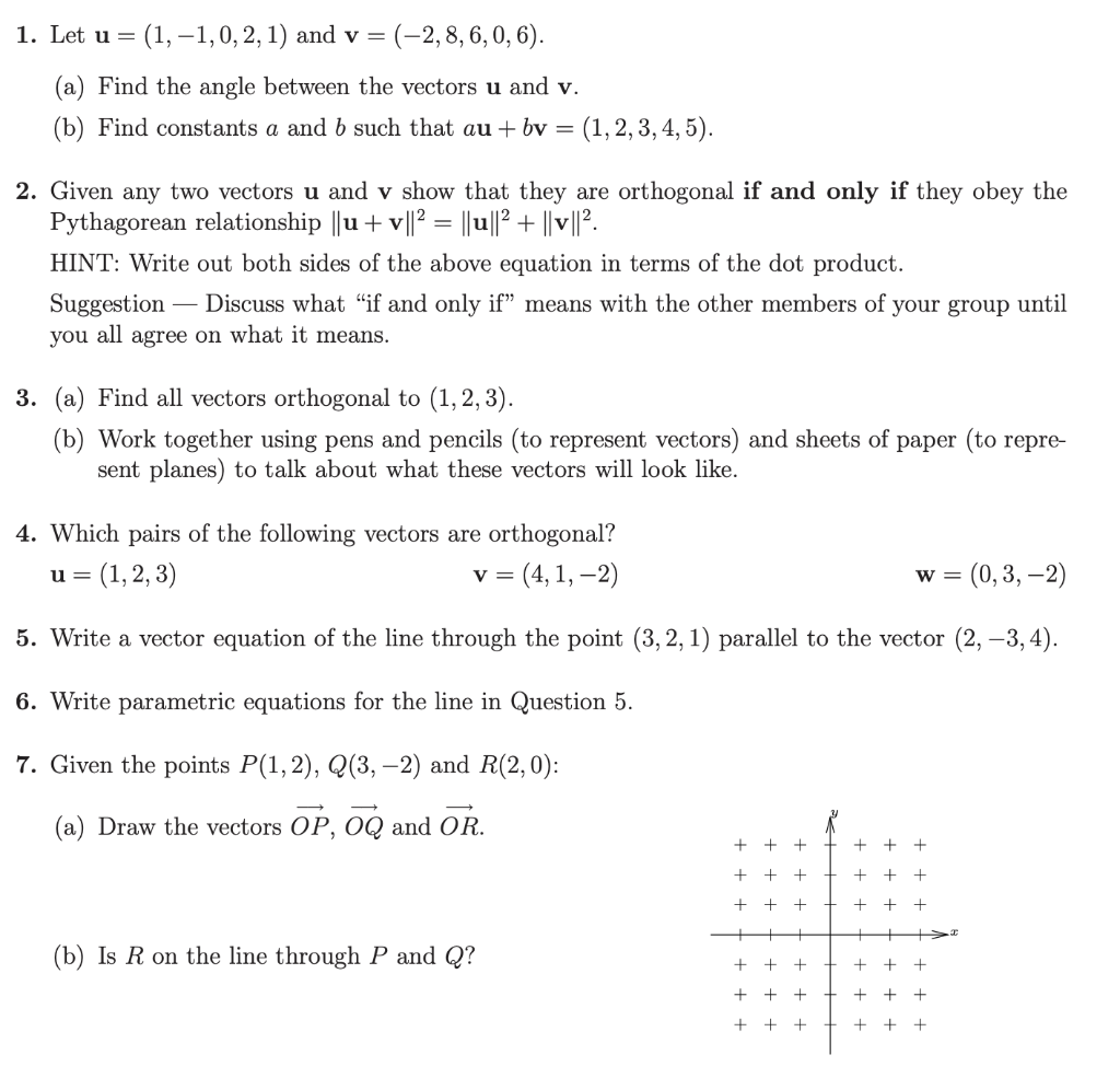 Solved 1 Let U 1 1 0 2 1 And V 2 8 6 0 6 Chegg Com