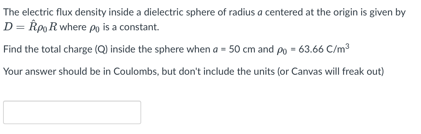 Solved a The electric flux density inside a dielectric | Chegg.com