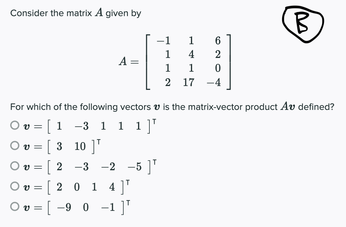 Solved Consider the matrix A given by 4 –3 7 4 9 1 * A = 2 | Chegg.com