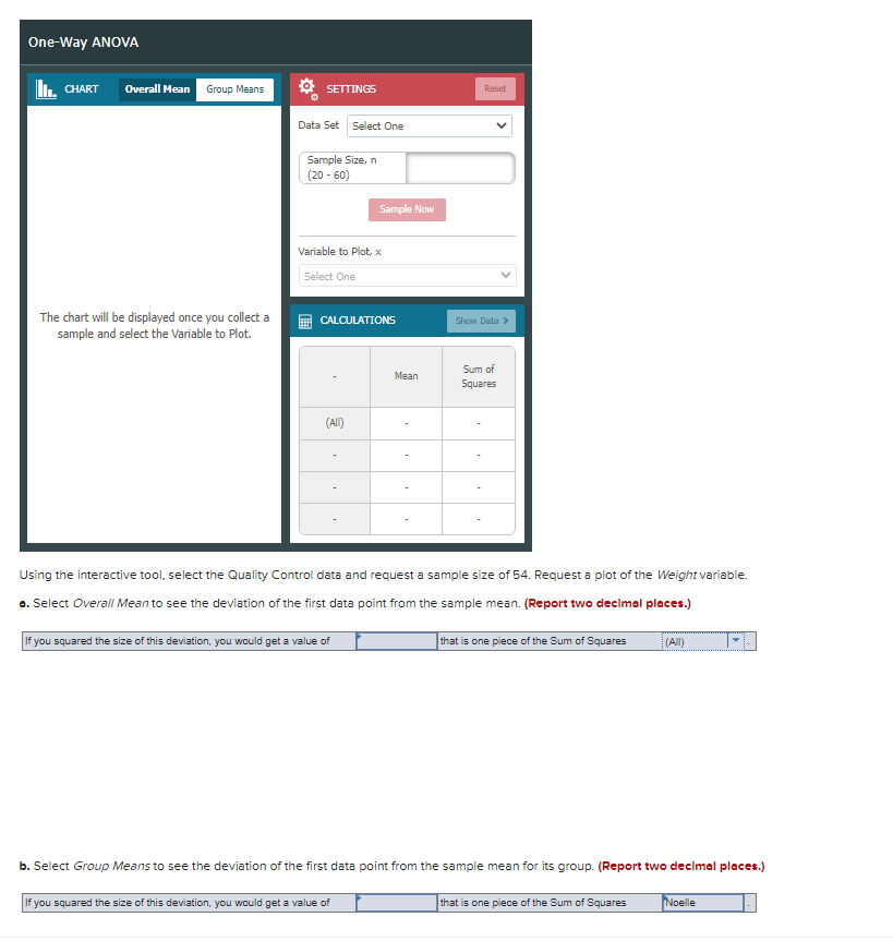 Instructlons Use the Interactive tool as directed to