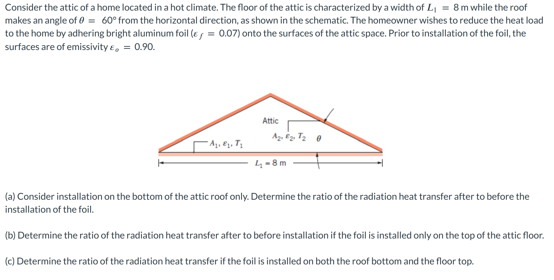 Solved Consider the attic of a home located in a hot