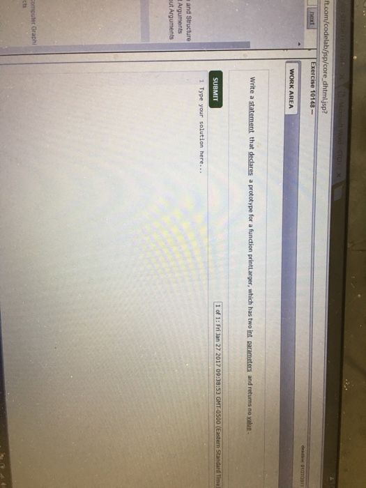 Solved Write a statement that declares a prototype for a | Chegg.com
