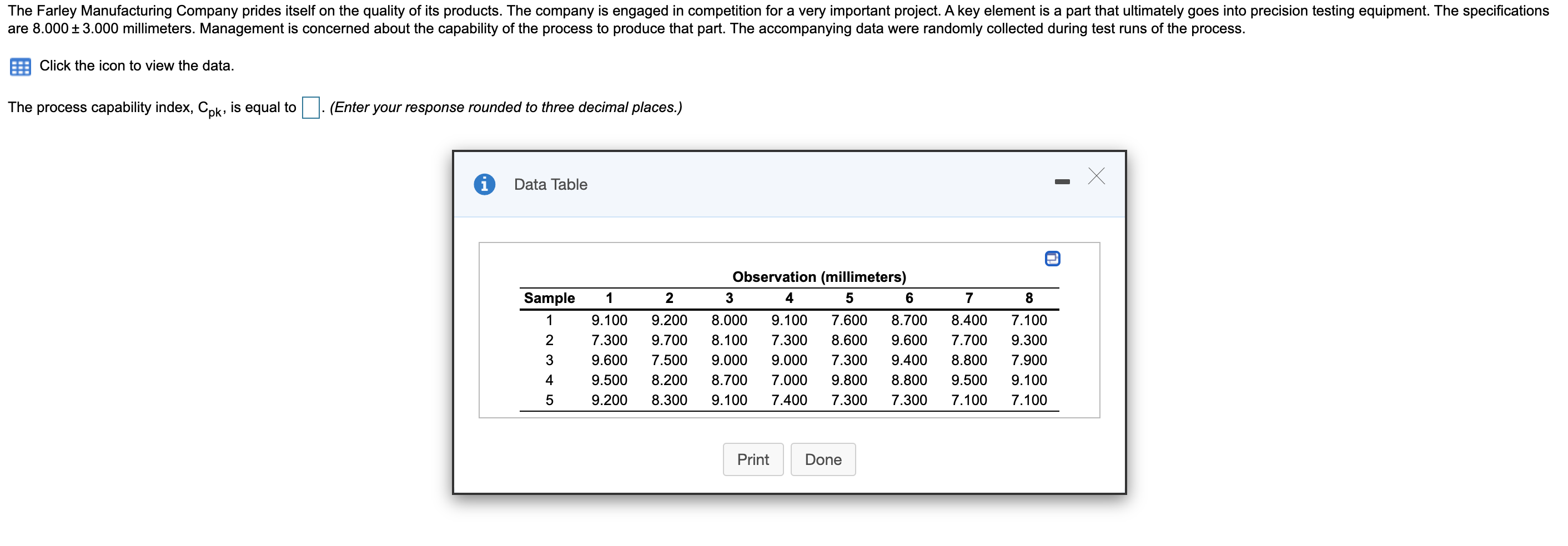 Solved The Farley Manufacturing Company prides itself on the