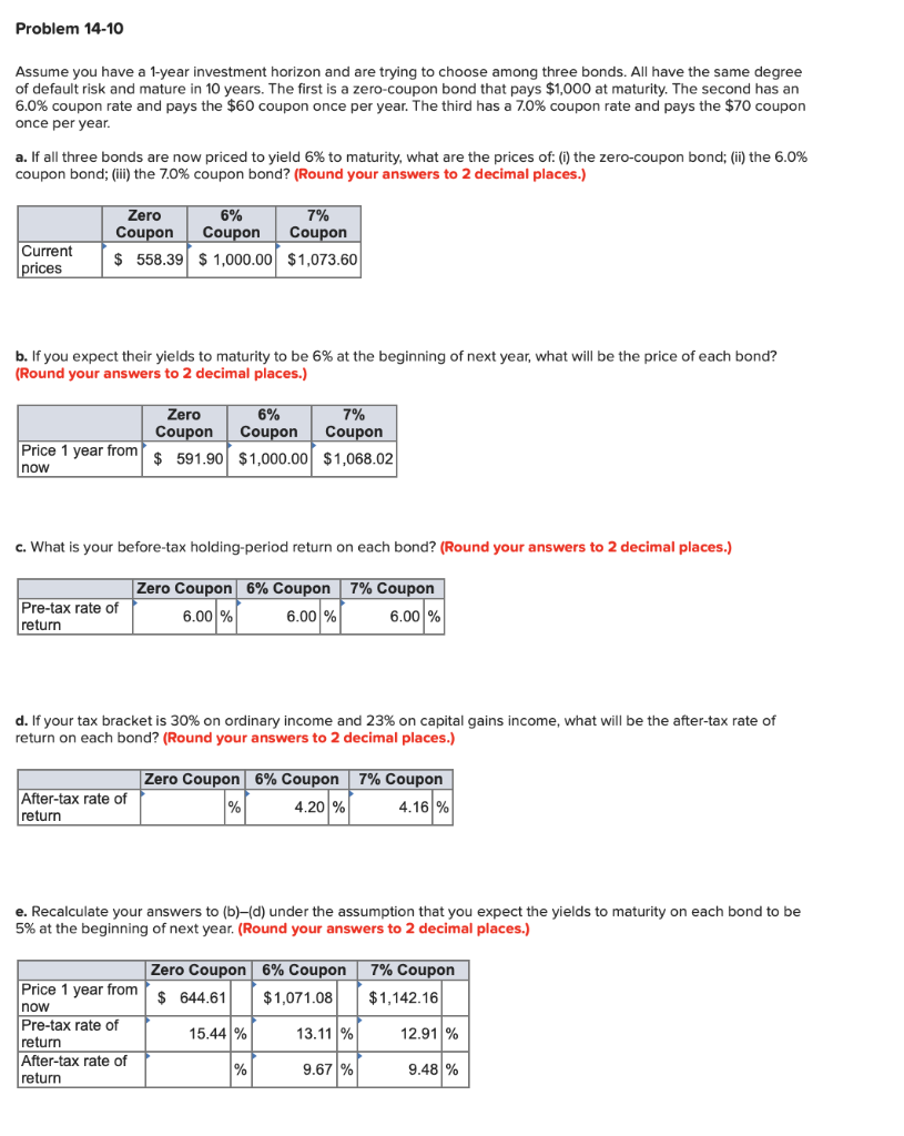 Solved Problem 14-10 Assume You Have A 1-year Investment | Chegg.com